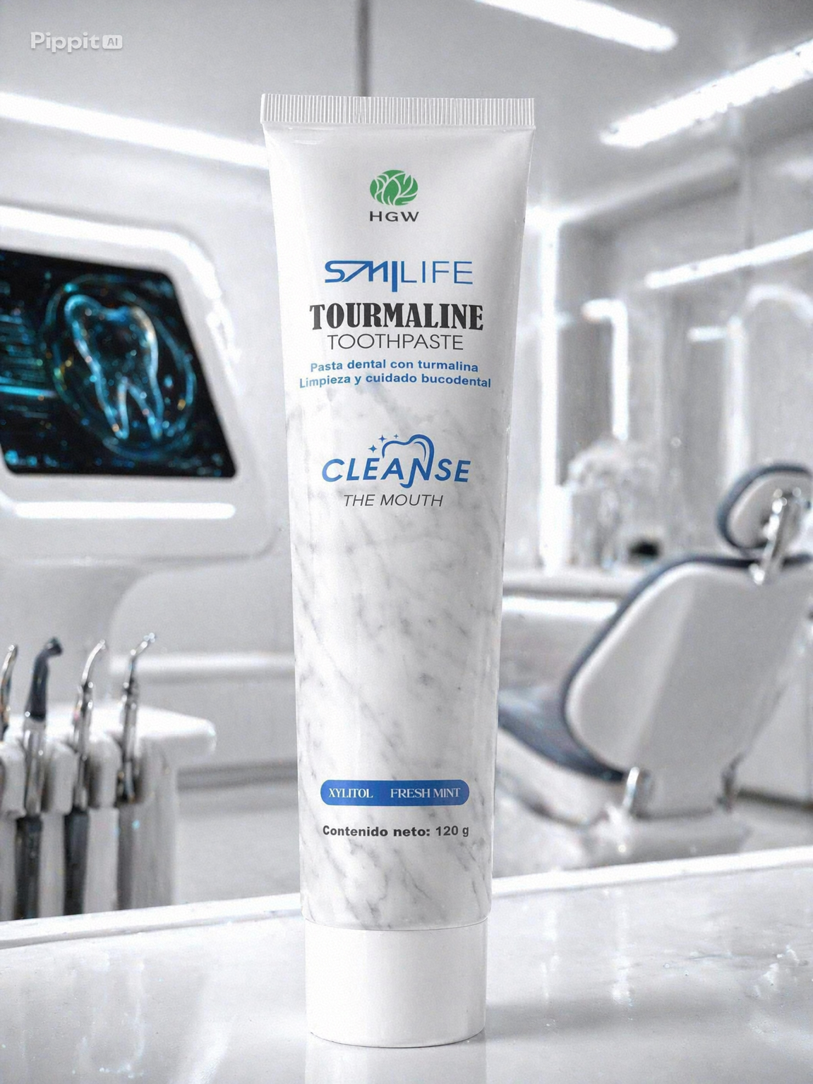 Crema Dental con Turmalina Blanca HGW